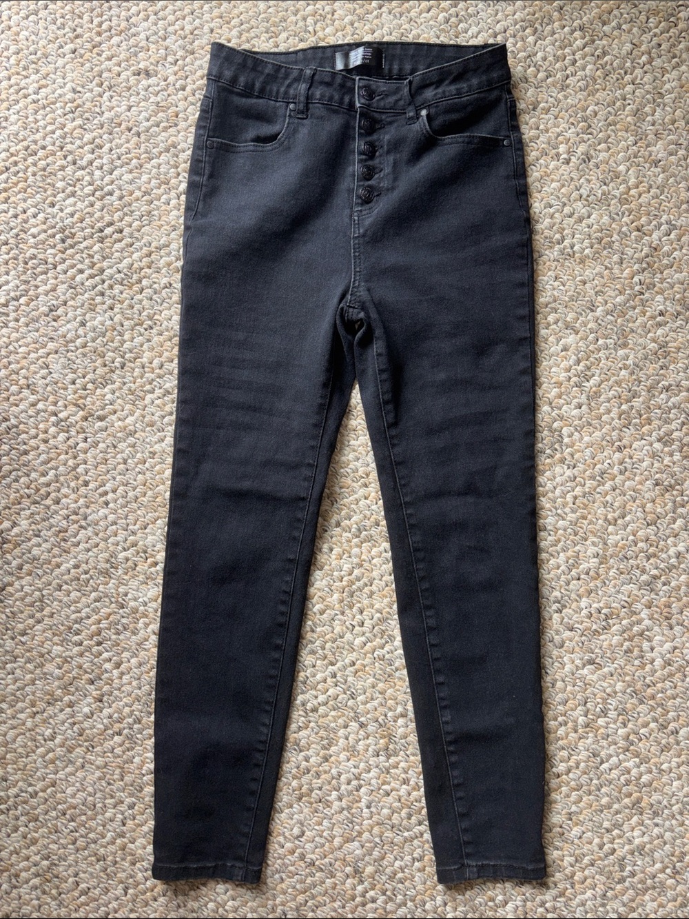 Monkey Ride Jeans - Black High-Rise Button-Fly Jeans